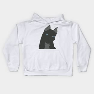 Gray pitbull Kids Hoodie